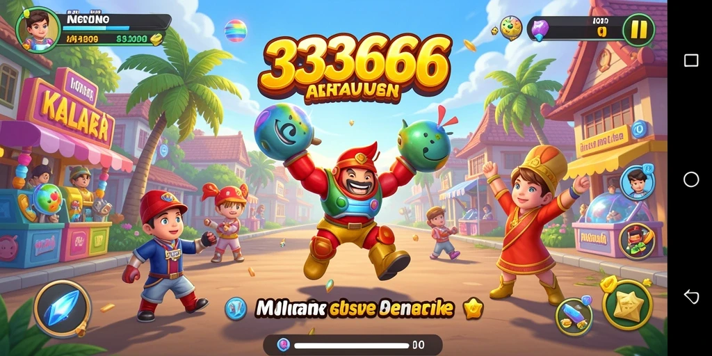 Tampilan gameplay menarik dari 333666 dengan level yang menantang.