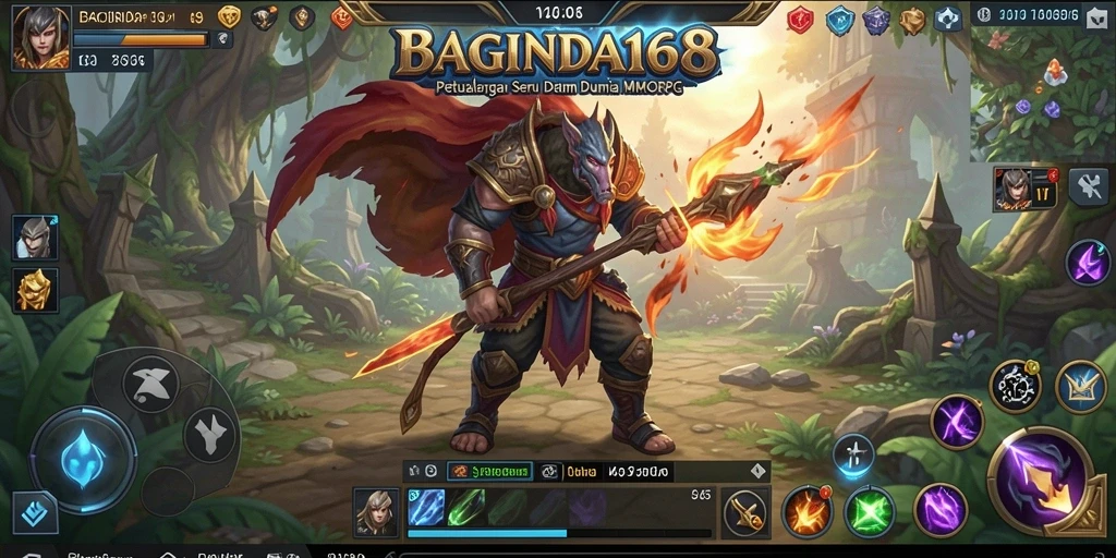 Screenshot gameplay dalam <strong>BAGINDA168</strong> menampilkan pertempuran epik di dunia fantasi.