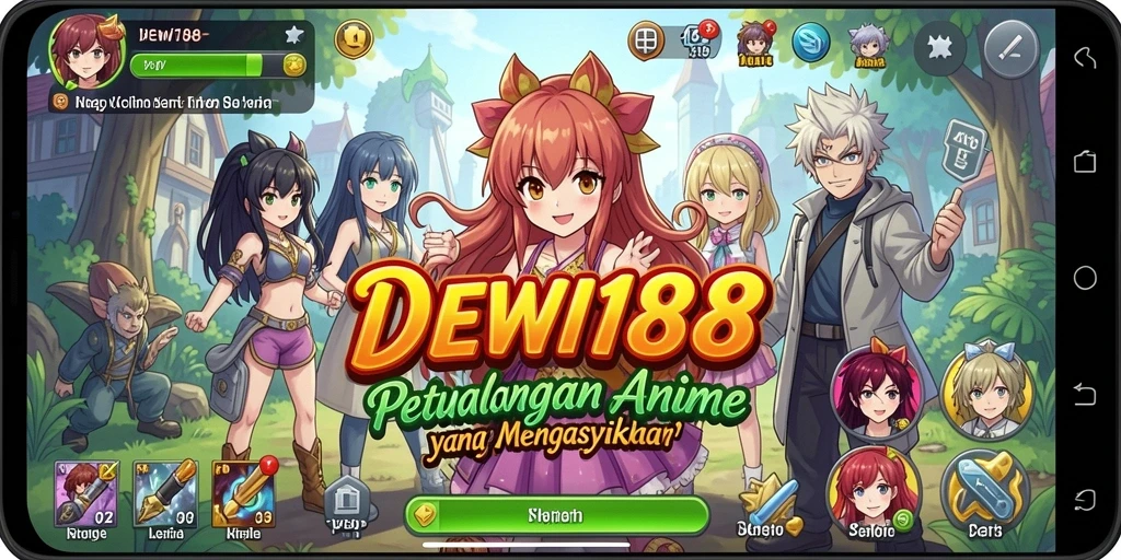 Tampilan gameplay seru DEWI188 dengan karakter anime yang menawan.