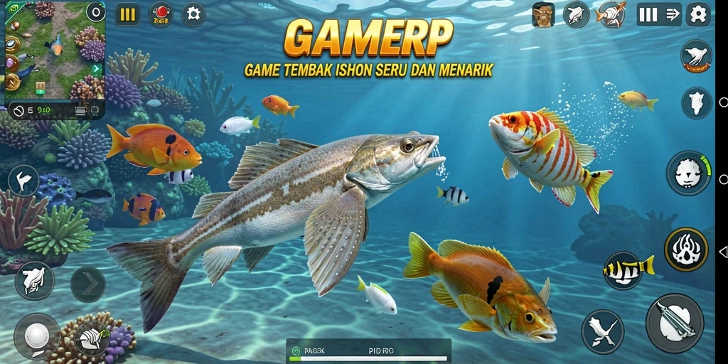 Tangkapan layar GAMERP menampilkan intensitas dalam permainan Tembak Ikan.