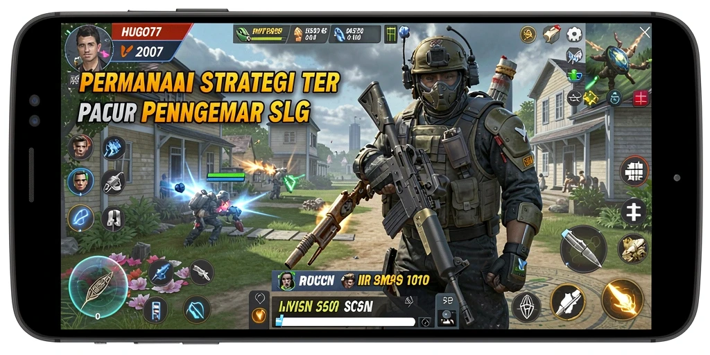 Tampilan gameplay HUGO77 yang penuh strategi dan aksi.