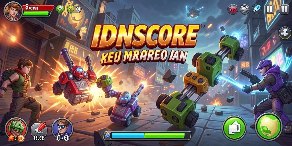 Screenshot menampilkan aksi seru dalam gameplay Arcade di IDNSCORE.
