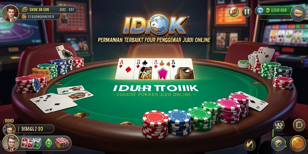 Tangkapan layar gameplay <strong>IDROK</strong> yang menampilkan keseruan permainan poker.