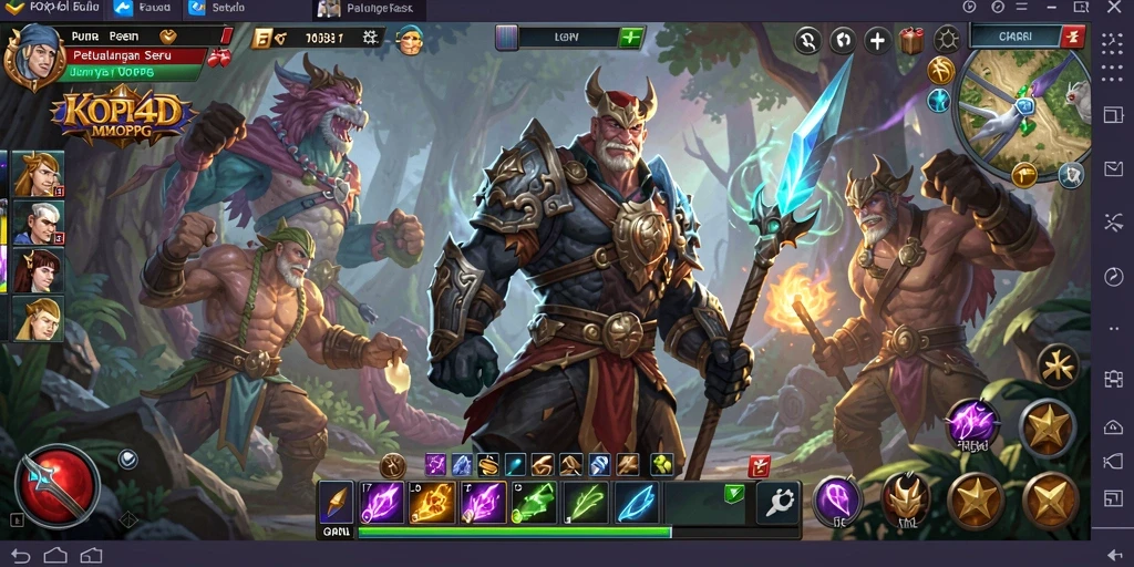 Screenshot gameplay KOPI4D menampilkan petualangan epik dalam dunia MMORPG.