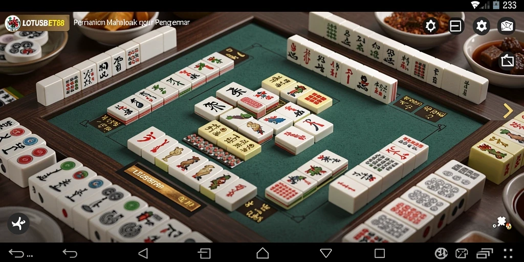 Screenshot utama LOTUSBET88 menunjukkan keseruan gameplay Mahjong.