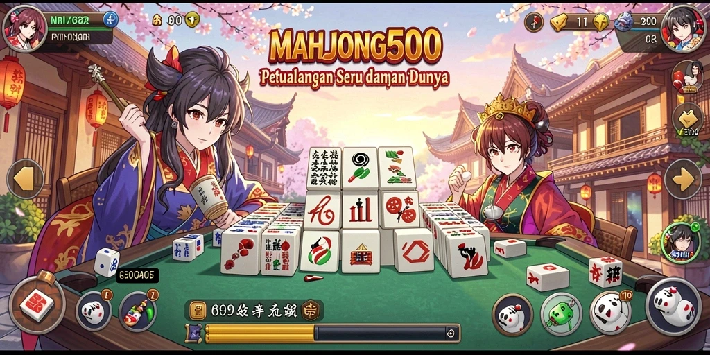 Menampilkan karakter Anime ikonik dalam gameplay Mahjong yang seru.