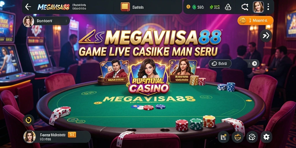 Tampilan gameplay Live Casino yang menarik dan seru di MEGAVISA88.