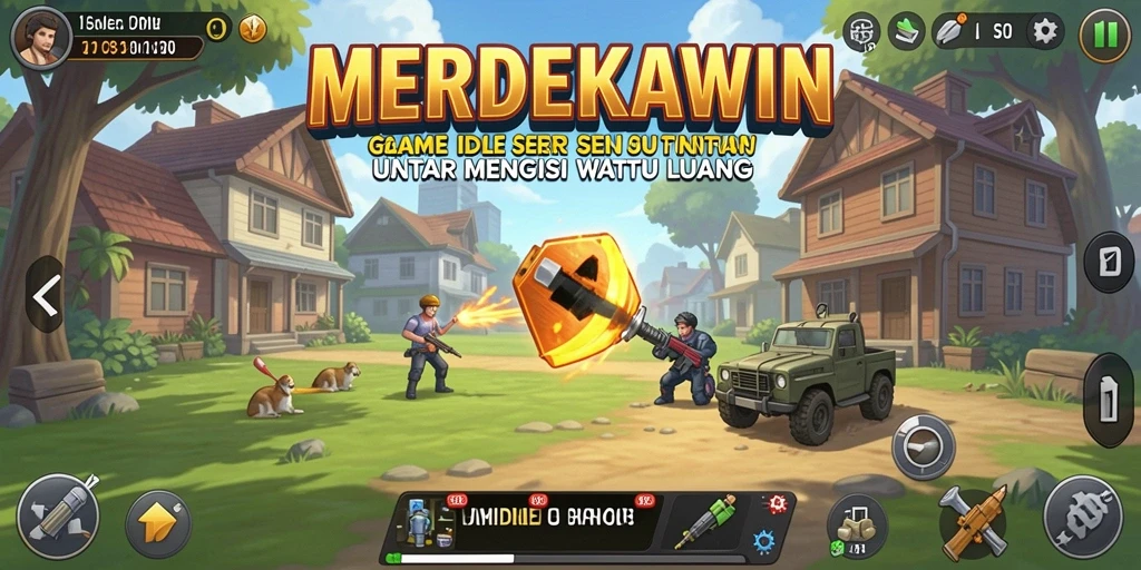 Tampilan gameplay <strong>MERDEKAWIN</strong> yang menarik dan penuh warna.
