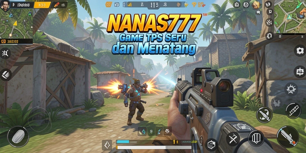 Screenshot gameplay NANAS777 memperlihatkan aksi menegangkan dalam pertempuran TPS.