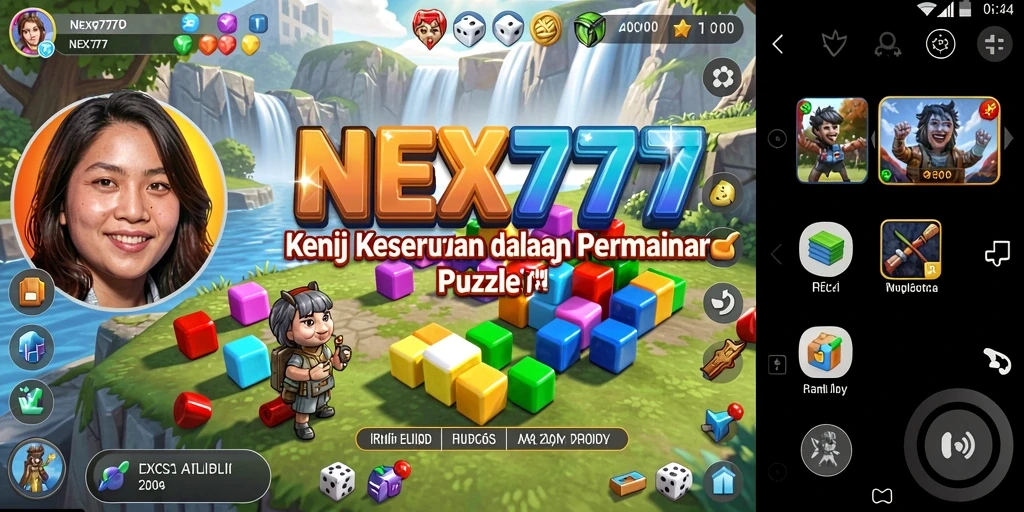 Tampilan menawan dari gameplay Puzzle NEX777 yang menantang.