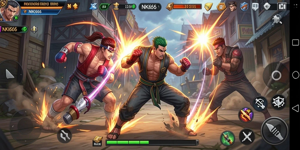 Tampilan seru gameplay NK666 dengan aksi pertarungan yang menakjubkan.