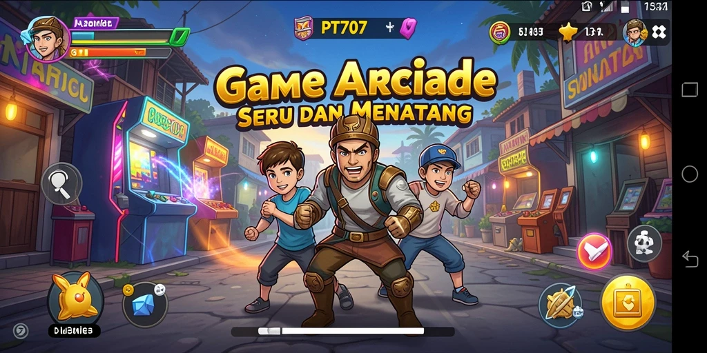 Tampilan menawan dari gameplay PT707 yang menantang.