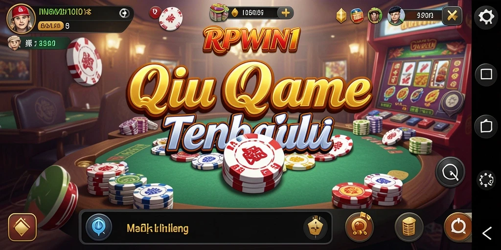Screenshot RPWIN1 menampilkan antarmuka gameplay QiuQiu yang dinamis.