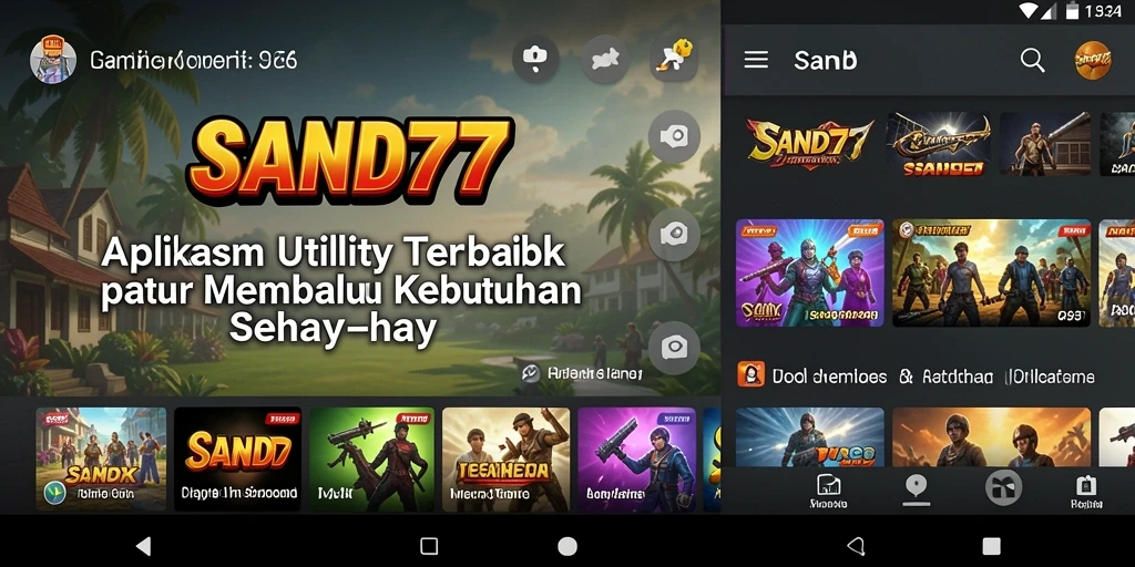 Tangkapan layar utama SAND77 menampilkan antarmuka aplikasi Utility yang intuitif.
