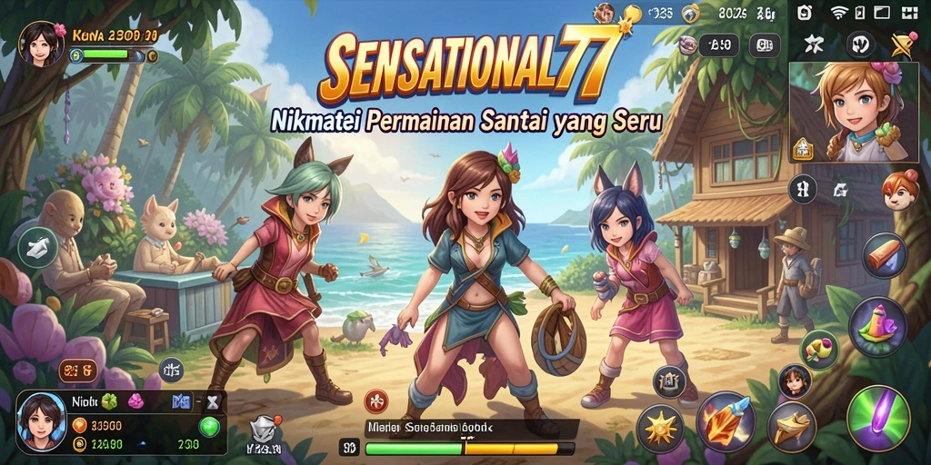 Tangkapan layar gameplay SENSATIONAL77 yang seru dan penuh warna.