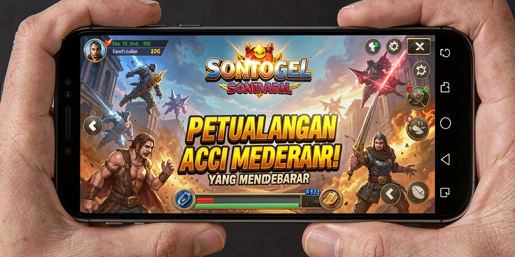 Tampilan aksi mendebarkan dalam gameplay SONTOGEL.