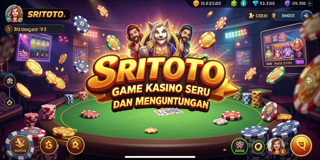 Tampilan gameplay SRITOTO dengan desain kasino yang menawan.